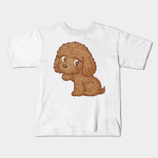 Toy-Poodle sitting Kids T-Shirt